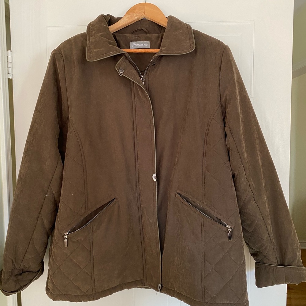 First Avenue Mens Brown Jacket